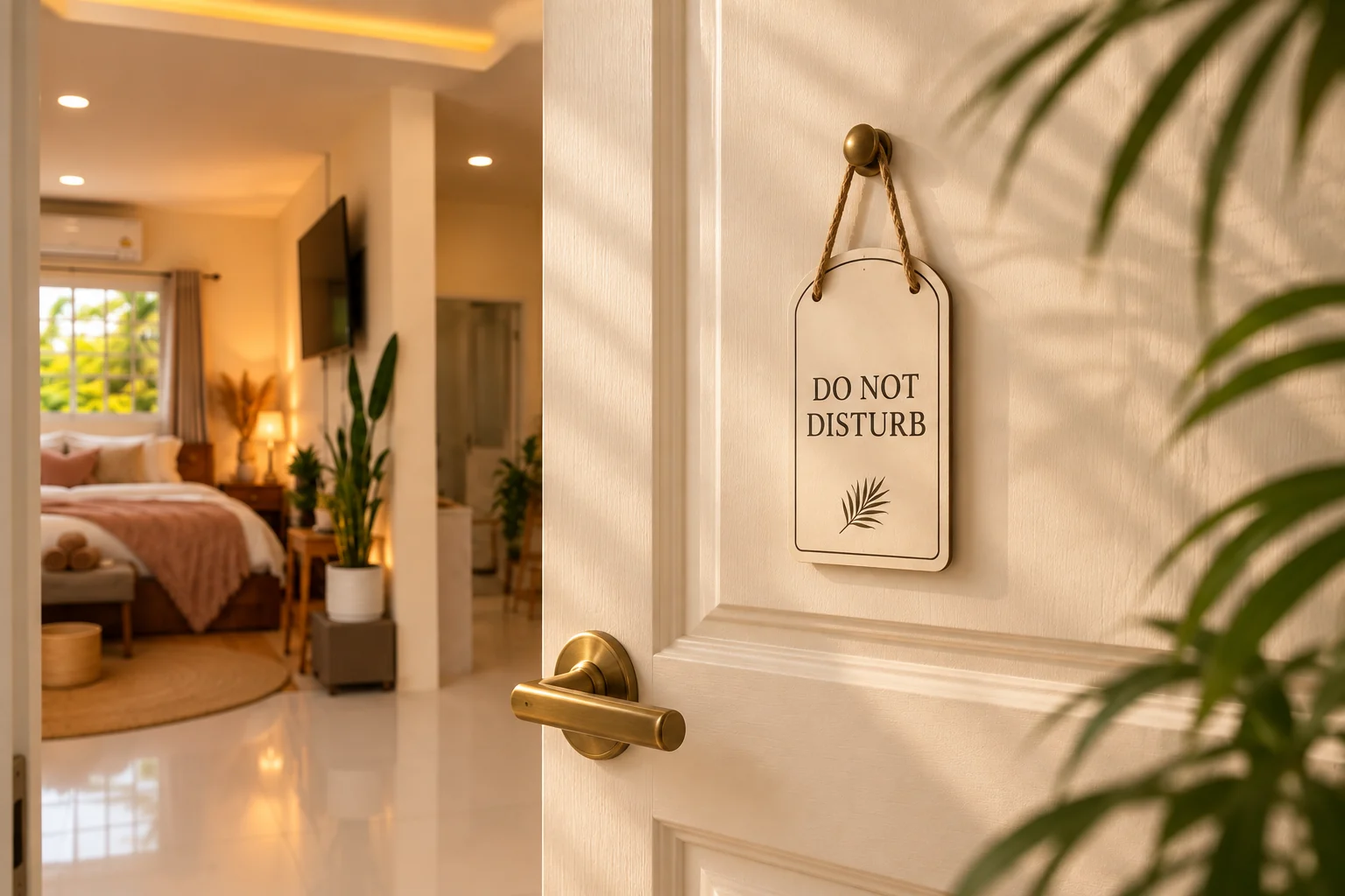 Дверь с табличкой Do Not Disturb